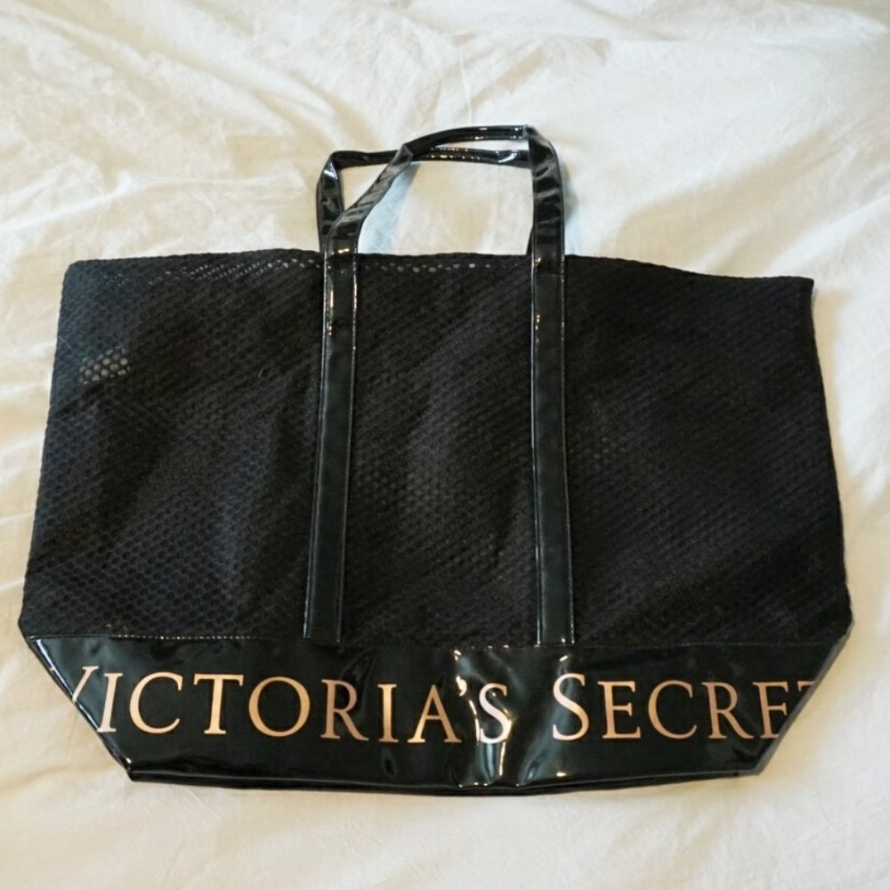 Victoria Secret Black Mesh Bag
